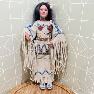 Danbury Mint Collectible Doll Porcelain Native American Bride "Yellow Moon"